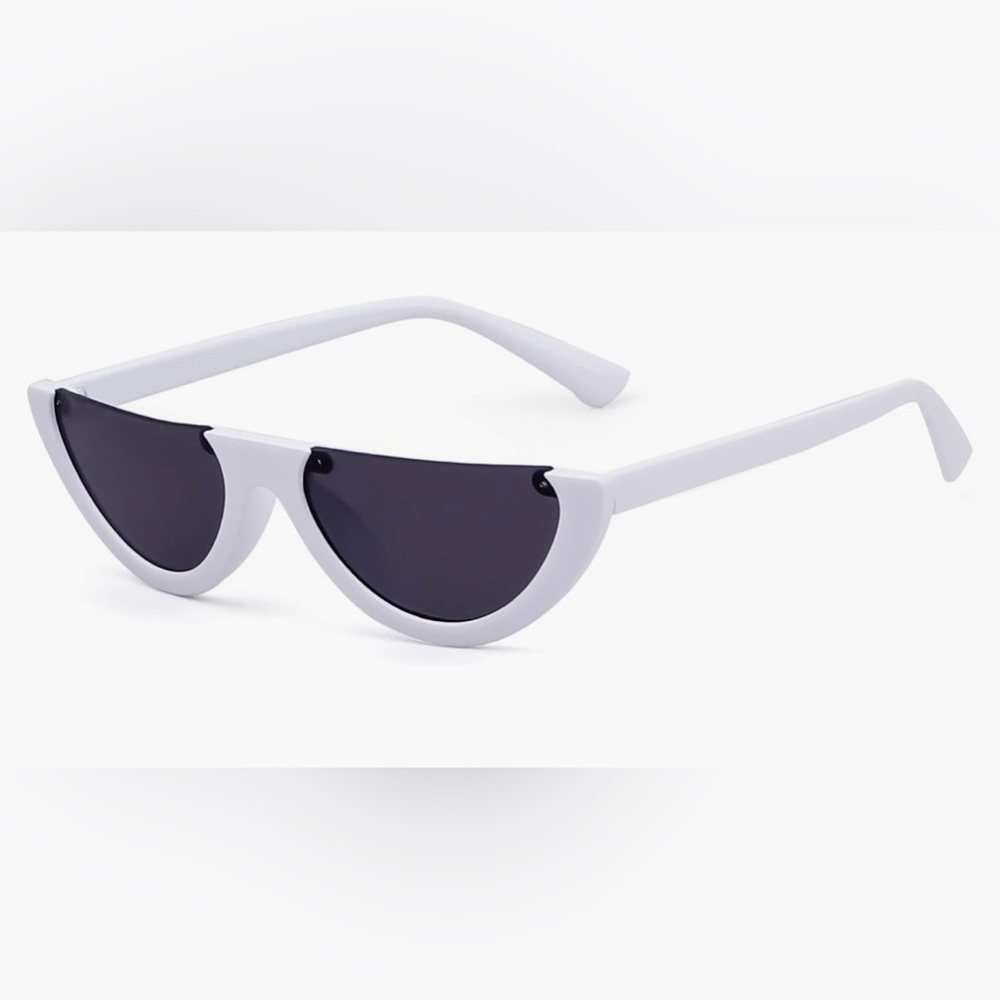 Retro Cat Eye Sunglasses Vintage Semi Rimless
Frame Cateye UV Protection